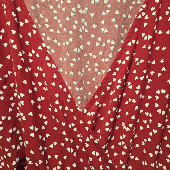 SHEIN Red Heart Midi Dress Plus Valentine's Day Feminine Sz 3XL - Picture 4 of 9